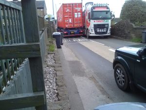 Lorries meet in Flockton - flocktonbypass.co.uk