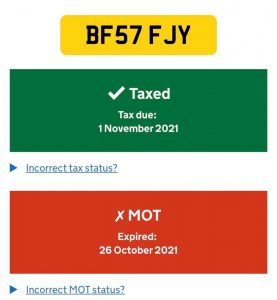Tax and MOT status - flocktonbypass.co.uk