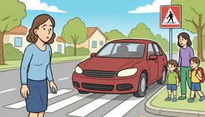 Children crossing zebra